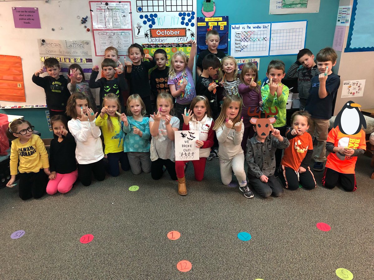 MrsBrown014's tweet photo. Kindergarten broke out of their first Breakout box! We found witch fingers and spider rings! #oneflagatone #kinderrocks https://t.co/fTxOLe9Jsi