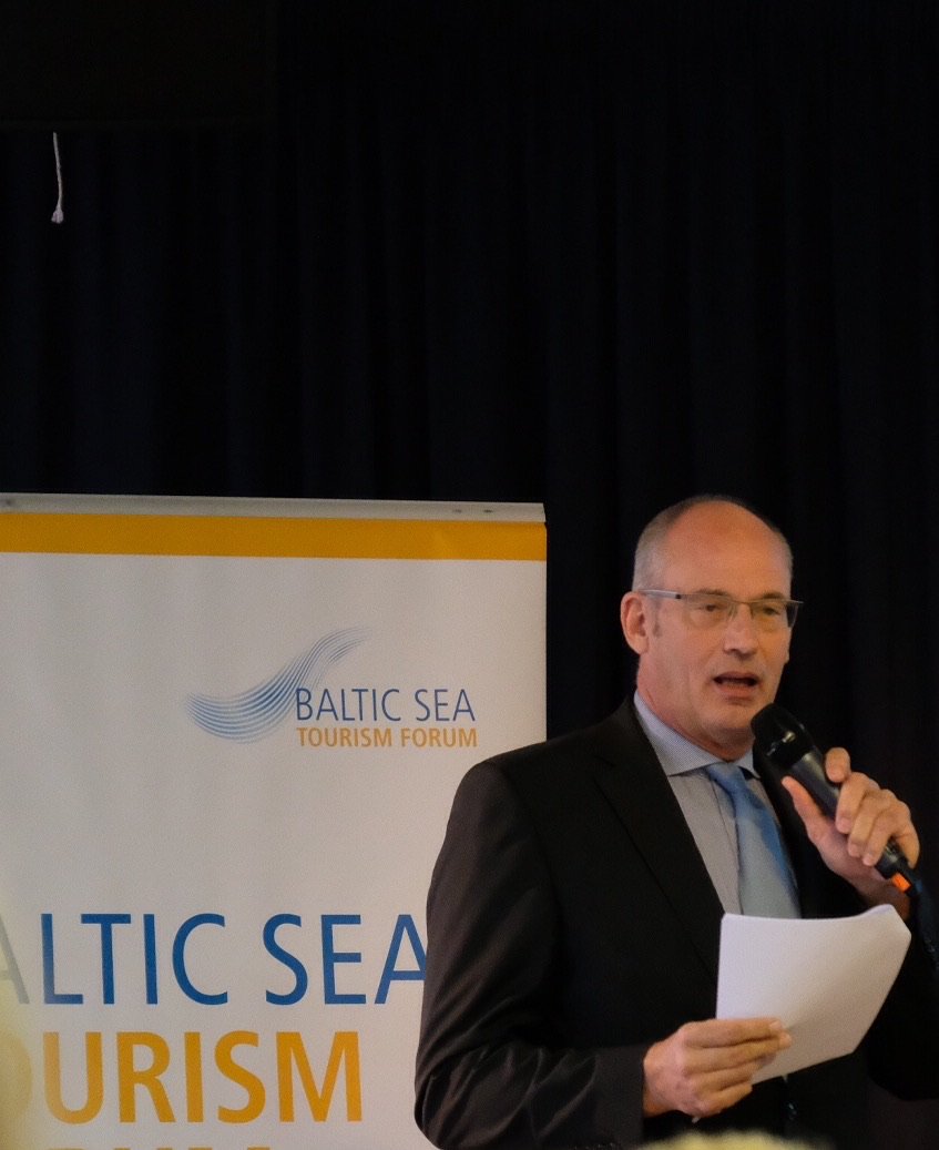 EUSBSR's tweet photo. #BSTF2017 has begun! #EUSBSR PA Tourism Coordinator Gerd Lange in his opening words about #BalticSea: "One sea - million opportunities!" https://t.co/HoR84G1G9F