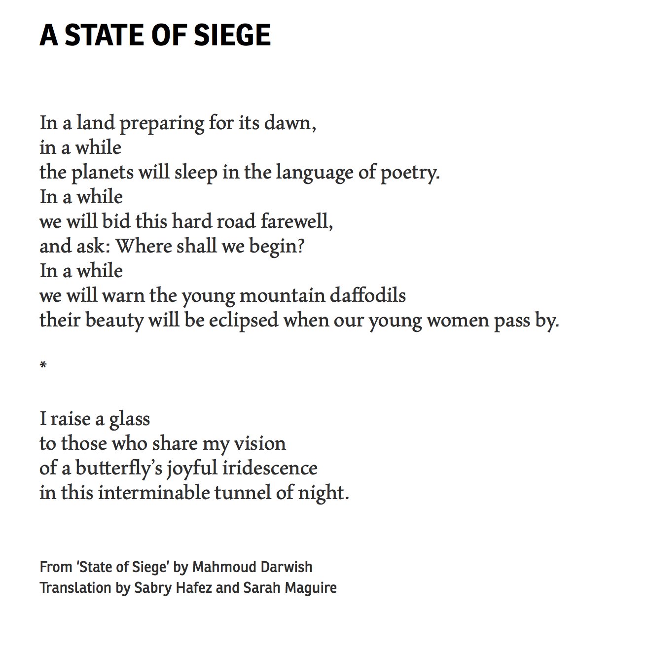 Mahmoud Darwish Farewell War Farewell..