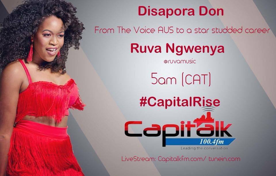capitalkfm's tweet photo. Don’t miss the #CapitalRise with @KarenPaida in the early morning hours as she speaks to Ruva Ngwenya an established singer with a distinct voice currently working in The Lion King Australia playing the role of Shenzhi! 
Proudly Zimbabwean 🇿🇼 https://t.co/2oaFMDSETM