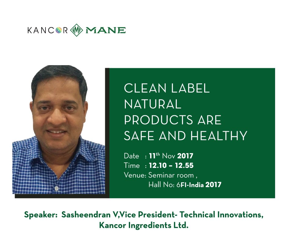 ManeKancor's tweet image. Technical Seminar at FI-India 2017.
#seminar #CleanLabelProducts #Kancor #FiIndia2017