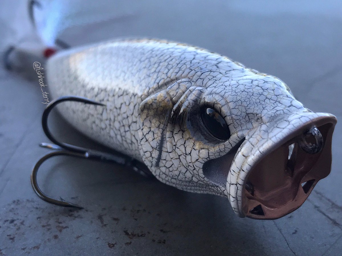 Fishhook_Terry's tweet photo. White Python gonna gettcha Mr Bass!! 🐍🔥🎣 #popmax #topwater #megabass #whitepython @thehookuptackle @MegabassUSA https://t.co/EfTlvhLrRV