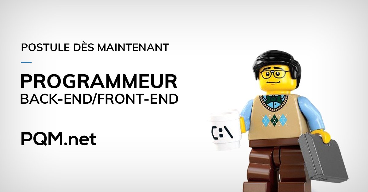 PQMnet's tweet image. / Offre d'emploi / Programmeur back-end et front-end. #emploi #Rimouski #pqmnet #programmeur 👉 Postule dès maintenant : rh@pqm.net