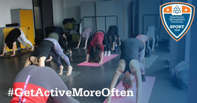 MMUSport's tweet photo. We have yoga at @TheUnionMMU tomorrow! This session focuses on beginners however all level of abilities are welcome! #GetActiveMoreOften https://t.co/dv7WmTeDym