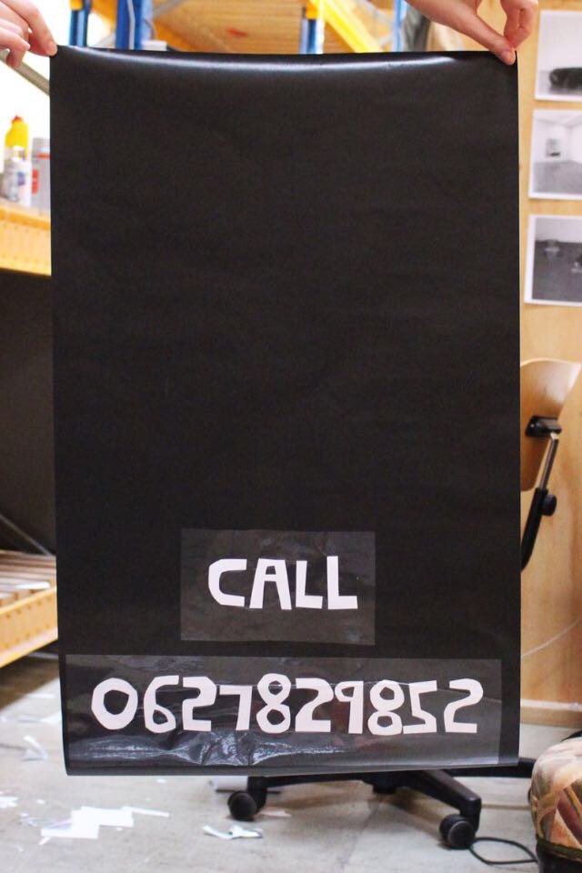 'Call 0627829852' 3 - 6 November in NEVERNEVERLAND, De Punt, Amsterdam.