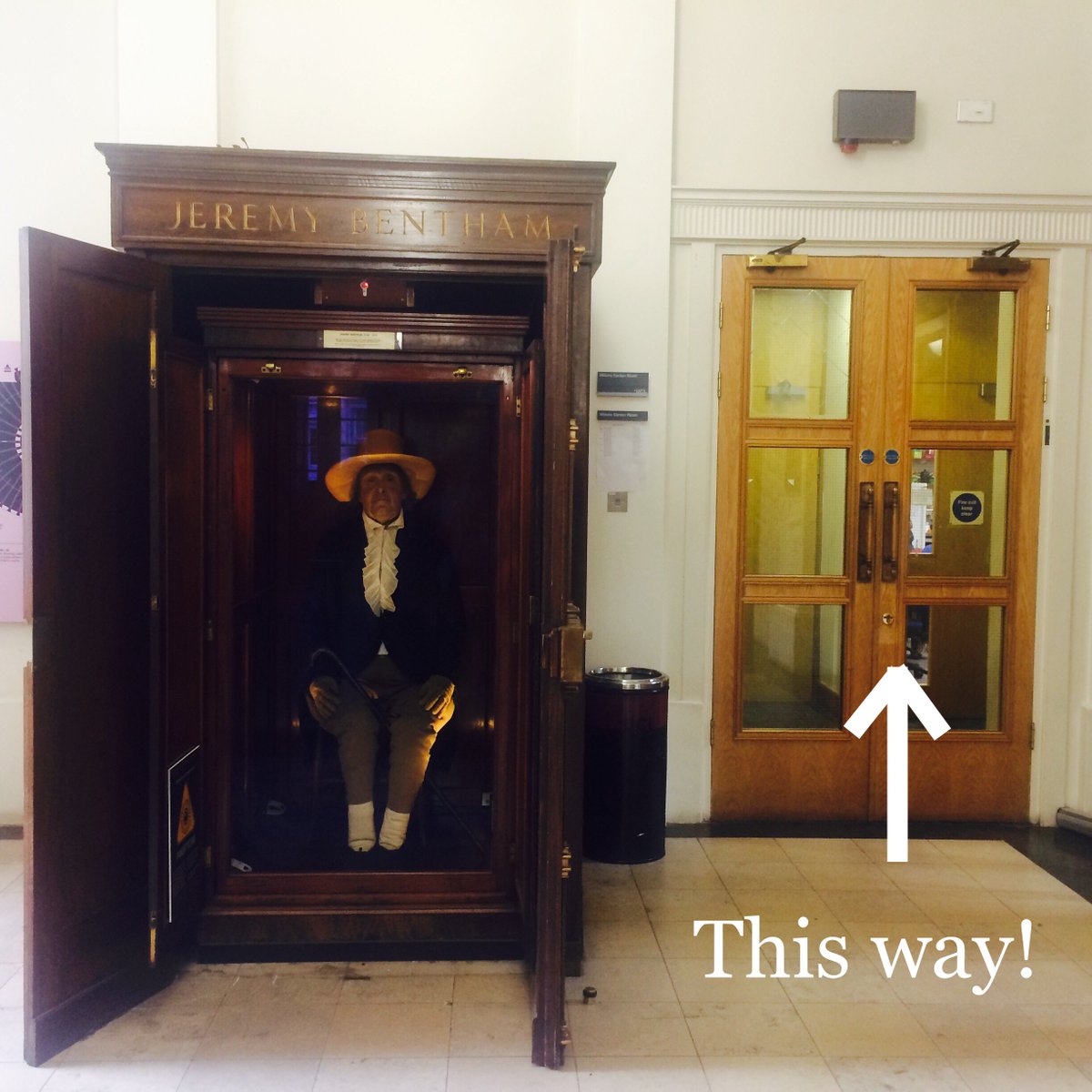 london_synbio's tweet photo. Need directions? Hereโs Jeremy Bentham pointing out the way...
#BenthamForSynBio #chromefilter https://t.co/btBslKpf4W