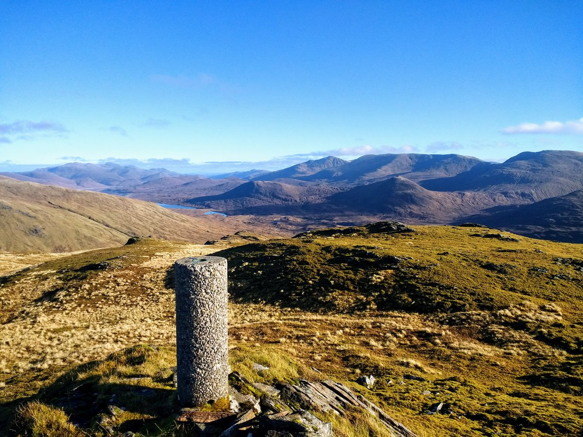 ScotOutdoor's tweet photo. At last a decent day in the hills. Icy breeze up Ben Dronaig but its a beautiful day. #corbetts #tgo @ScotOutdoors https://t.co/N5ysoPPVXH