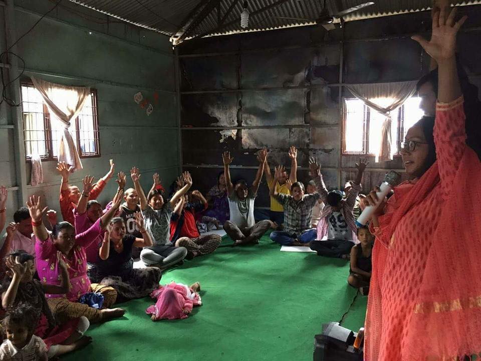 bajaj_ketan's tweet photo. @ArtofLiving Nepal team visited the #BalkhuFire site at Balkhu, #Kathmandu, interacted with the victim, conducted Trauma Relief Program. https://t.co/XgxqaJwg9w
