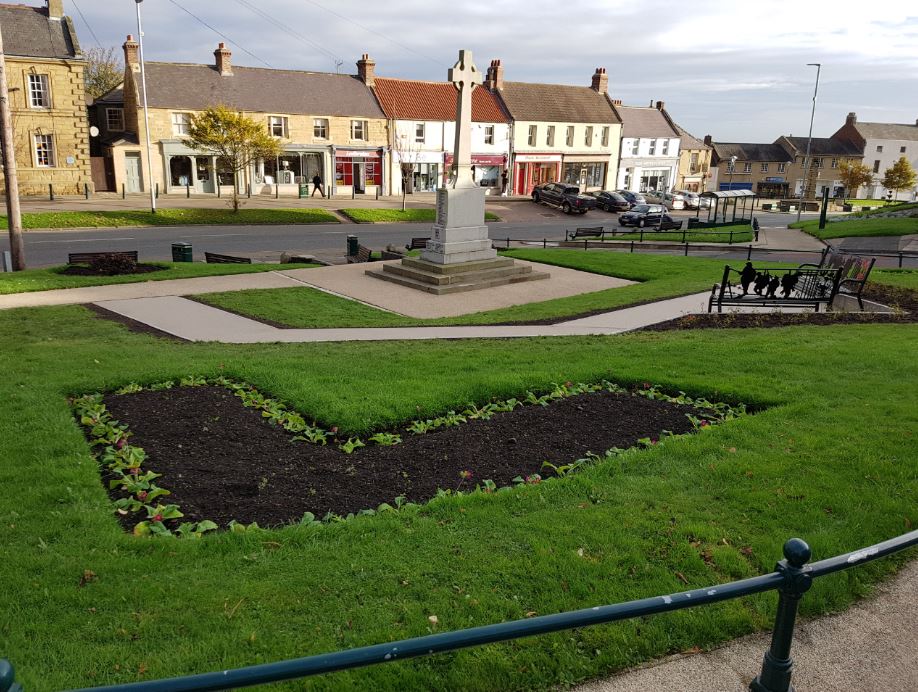 WLStraughan's tweet photo. Our team recently completed #PathConstruction, #Landscaping &amp; installed a bench for passers-by in #Bedlington to admire the War Memorial🚜 https://t.co/KhqVpb5UZD