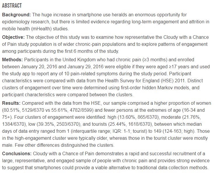_AppScript's tweet image. Congrats @uMotif ! in the #DigitalHealth lit again this wk for #CloudywithaChanceofPain study #AppScriptClinEvDB bit.ly/2h70M0Z