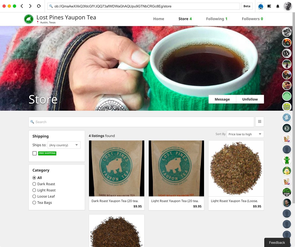 brianchoffman's tweet image. Visit Lost Pines Yaupon Tea today! #openbazaar2 ob://QmaAwXXkQ3fdcGfYJQQ73afWDWaGhAQUpu9GTNbCRGc8Eg/store