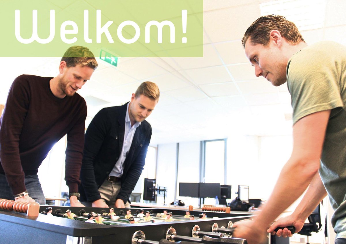 Vandaag verwelkomen we 3 nieuwe collega's: Niels (accountmanager), Kees (vormgever) en Wybren (developer)! Welkom heren! 

Ps. We zijn erg benieuwd naar hun tafelvoetbalskills ⚽️😆