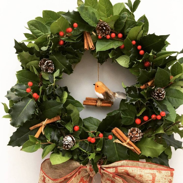 This just screams #Christmas doesn't it?! Order your #doorwreath today - handmade &amp; bespoke with whatever accessories you choose! #Surrey