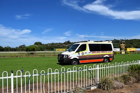 ScoodNutrition's tweet photo. How many professions require an ambulance to follow them around at work? #toughestathlete #supportingjockeys https://t.co/FKsDXIcMWP