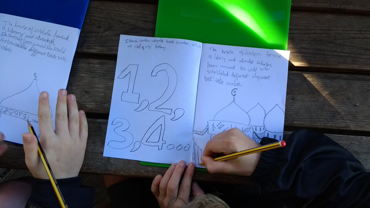 Helenoutside's tweet photo. Learning about Ancient Baghdad by doing a quiz in the school grounds.. kids loved it and learnt a lot! #educatingoutside #outdoorlearning https://t.co/ohVziLywio