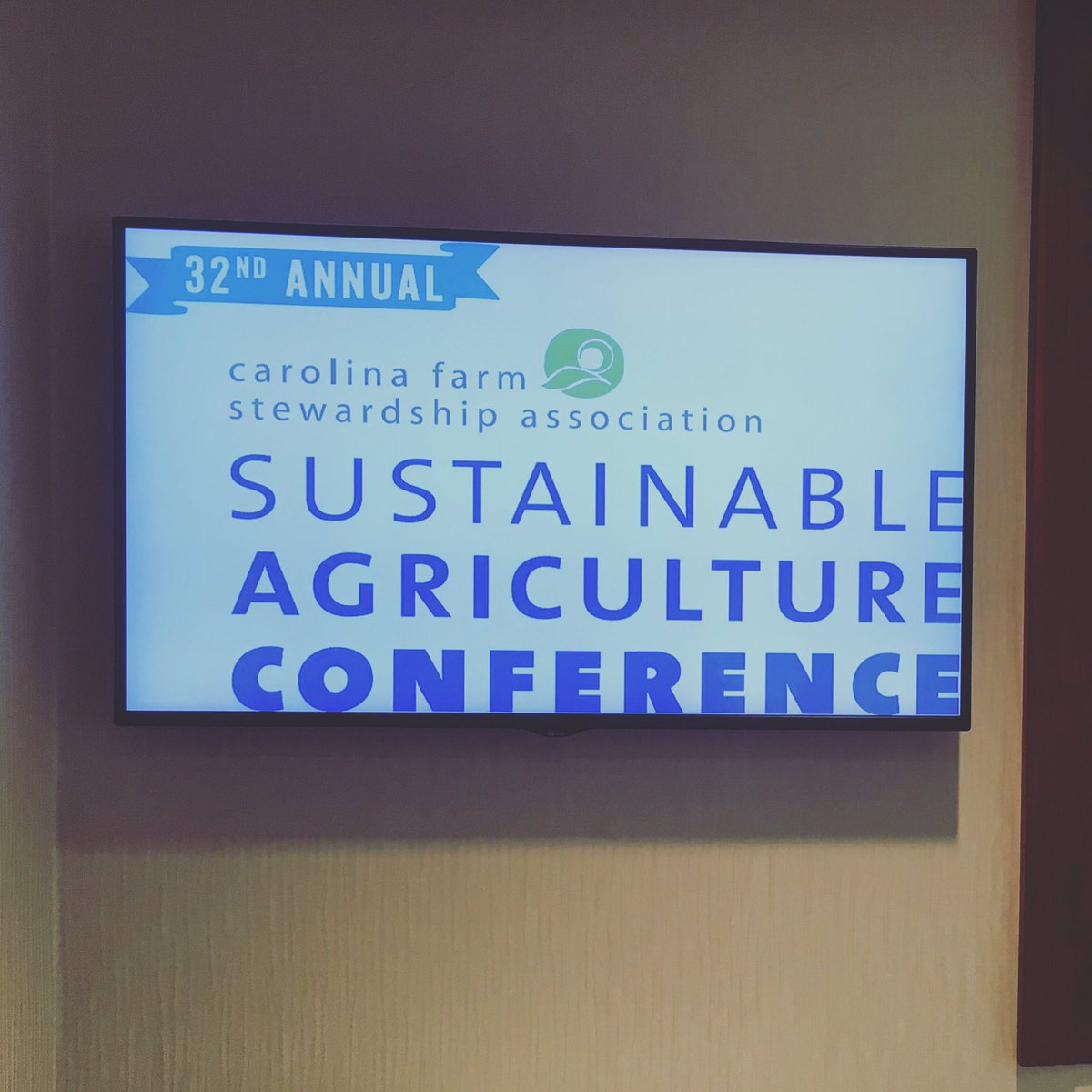 It's happening! We are arriving at the 32nd annual Sustainable Ag Conference! #SAC17