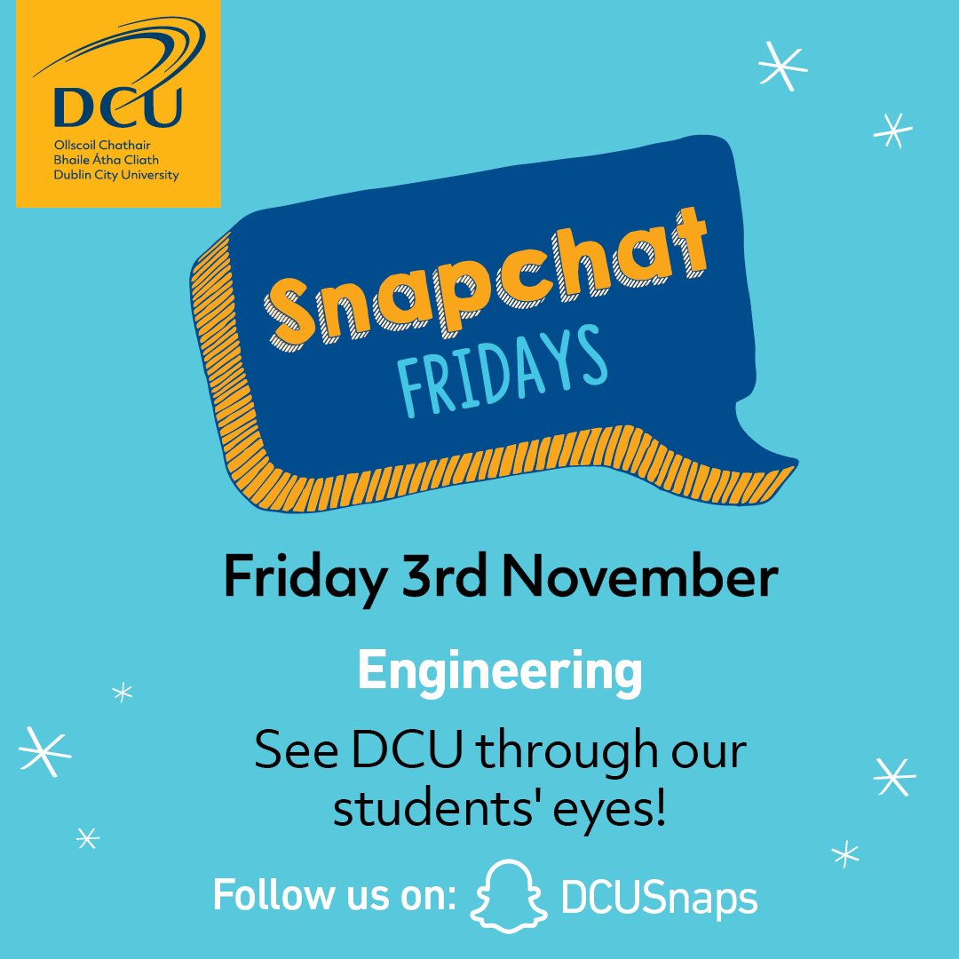 TeamDCU's tweet photo. Stay tuned to #DCUSnaps tomorrow for lots of information about studying #Engineering @DCUEngineering from @DublinCityUni student ambassadors @ConorMeyler and Damini #TeamDCU https://t.co/ic2H9qzfss
