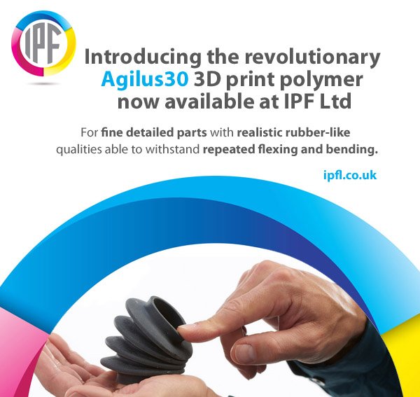 IPF_UK's tweet photo. Require flexible parts that withstand repeated flexing? Visit stand J30 @advancedenguk for a sample of the new #Agilus30 from @Stratasys https://t.co/bj22zklT4A