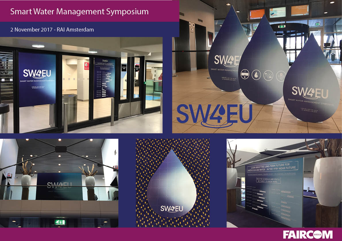 Faircomint's tweet photo. Step into the future of the drinking water supply networks at the Smart Water Management Symposium.
#SW4EU #EventBranding #Signage https://t.co/NRze2CUmqo