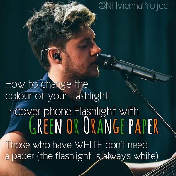 NHviennaProject's tweet photo. Here is our project:

Hold up the sheets/signs &amp; the coloured flashlights during "Flicker" 🍀

Link for the sheets: https://t.co/gJVlucBUXz https://t.co/3dvKXYm93C