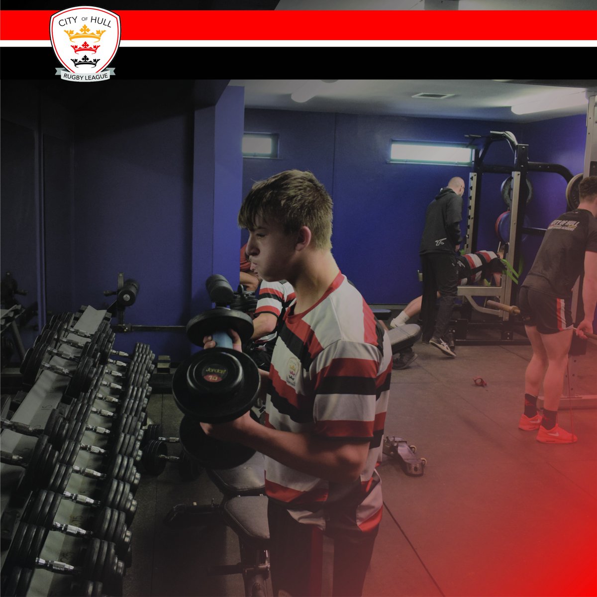 COHA_RL's tweet photo. The City of Hull 19s working hard in the newly-refurbished gym...🏋️‍♂️⚫🔴⚪ https://t.co/cxcC6J0wx4