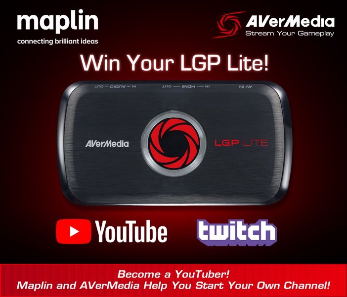 PocketOffers's tweet photo. GIVEAWAY! 🎉
#Win an LGP Lite and become a Streamer with Maplin and @AVerMediaGZ !
RT @maplintweet to enter. https://t.co/YnjFgL0cIk