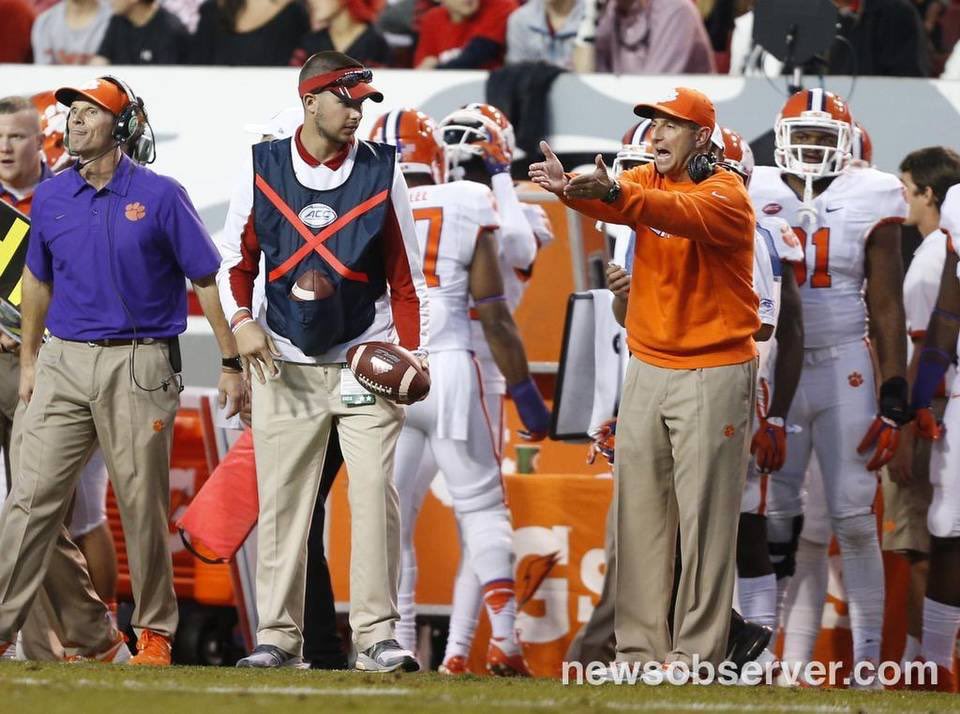 Thewall2418's tweet photo. In honor of the Clemson game on Saturday, #Tbt to @daboswinney and I having one of the greatest pictures in the history of sports! #BeatClem https://t.co/jaalySngOk