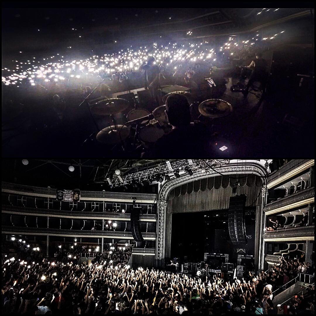 Audience view vs. drummer's view. Can't wait to play our UK headline tour! <a href="/Greyhavenuk/">Greyhaven</a> supporting. Get tickets now: aslionsband.com/live