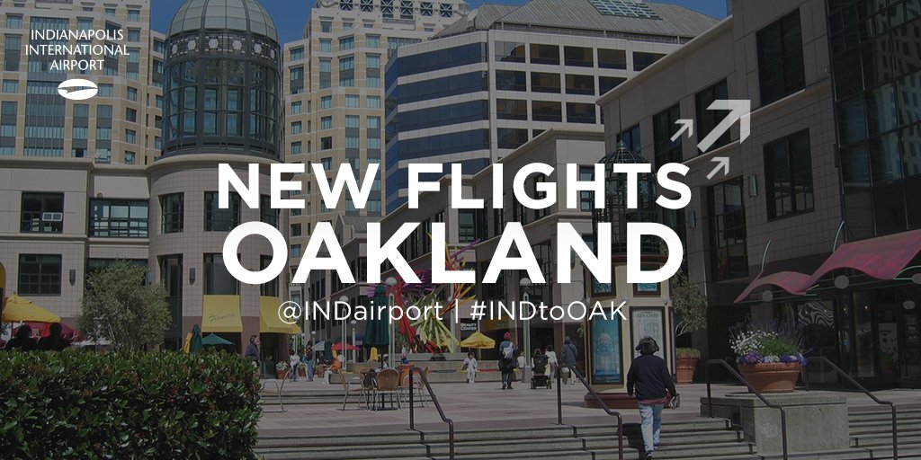 Indianapolis International Airport (IND) (@indairport) on Twitter photo Announcing a NEW nonstop flight to Oakland, CA on <a href="/SouthwestAir/">Southwest Airlines</a>! Daily, year-round service begins in July! #INDtoOAK bit.ly/2xOu5Iw Announcing a NEW nonstop flight to Oakland, CA on <a href="/SouthwestAir/">Southwest Airlines</a>! Daily, year-round service begins in July! #INDtoOAK bit.ly/2xOu5Iw