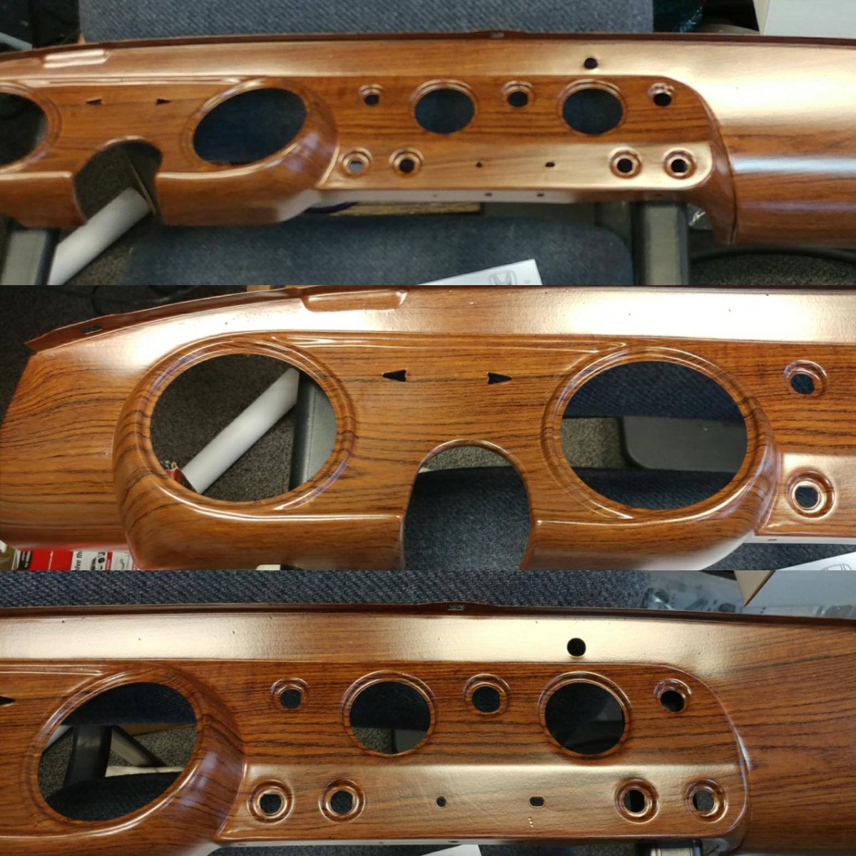 VoylesPerforman's tweet photo. #WoodGrain #HydroDip film done on a customer's dash.
#VoylesPerformance #Hydropdipping #Hydrographics https://t.co/7Hb7xG9skF
