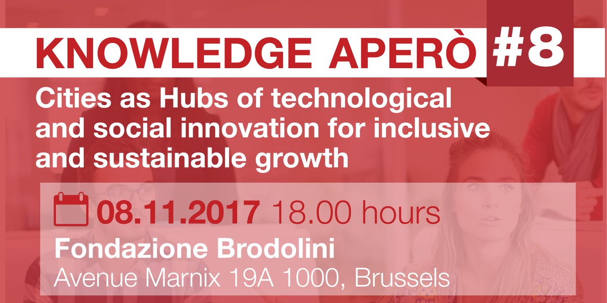 FondazBrodolini's tweet photo. #knowledgeapero #technology #sustainablecities Brussels Nov 8 join our networking event https://t.co/YLG7MSzbsY