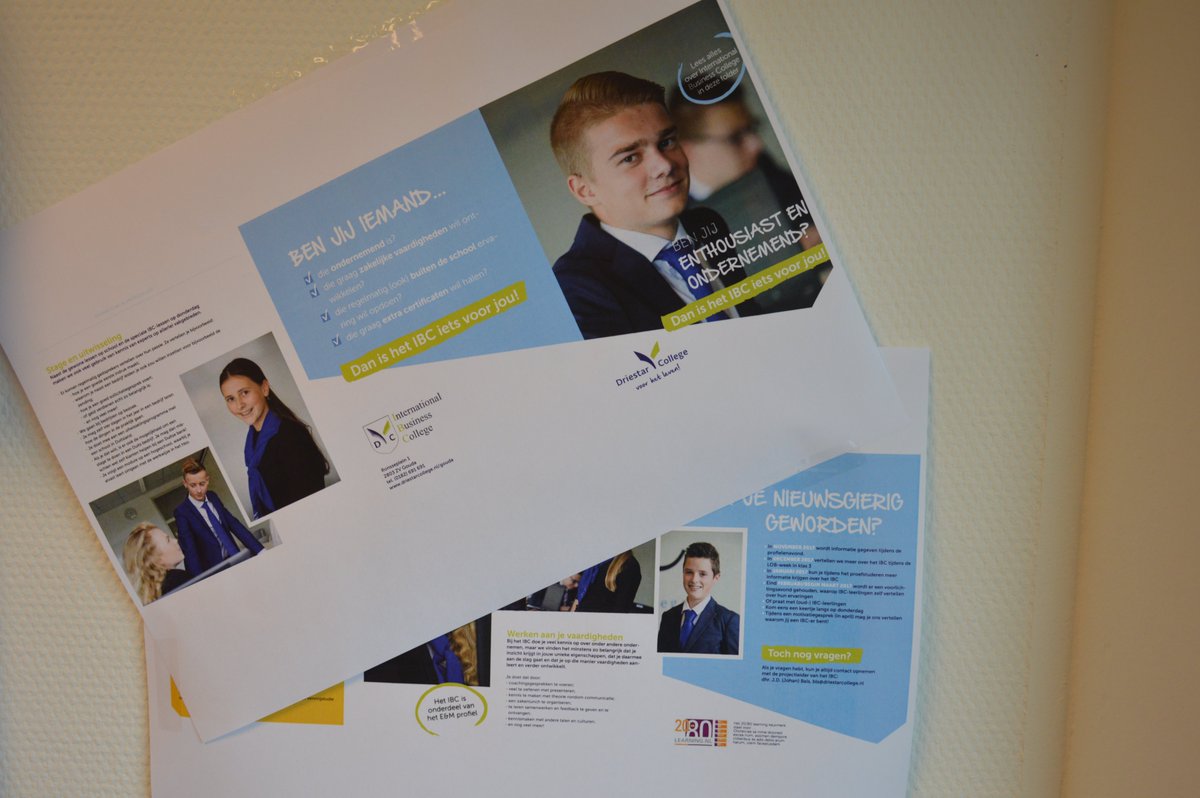 DriestarCollege's tweet image. Nieuwe folder over IBC in de maak. Binnen het profiel economie &amp;amp; maatschappij kan je in havo-4 kiezen voor International Business College.