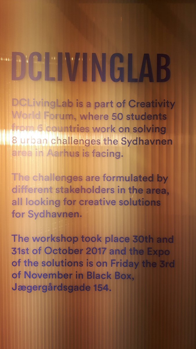 #CWF2017 #cwf17 #aarhus2017 - you're welcome to join our expo tomorrow! #dclivinglab #dclivinglab2017