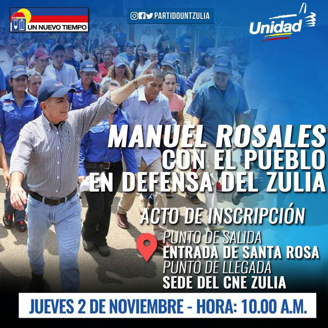 EvelingTrejo's tweet photo. #ElZuliaCuentaConRosales  ¡Acompañemos a nuestro líder @manuelrosalesg! https://t.co/ffUz8fVehp
