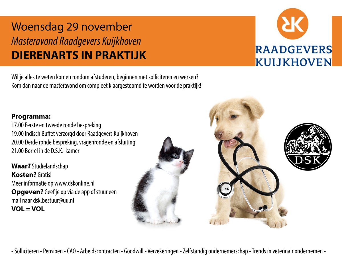 dskonline.nl/masteravond-di…
29 nov om 17uur masteravond diergeneeskunde verzorgd door raadgevers.nl en robbiekompleet.nl