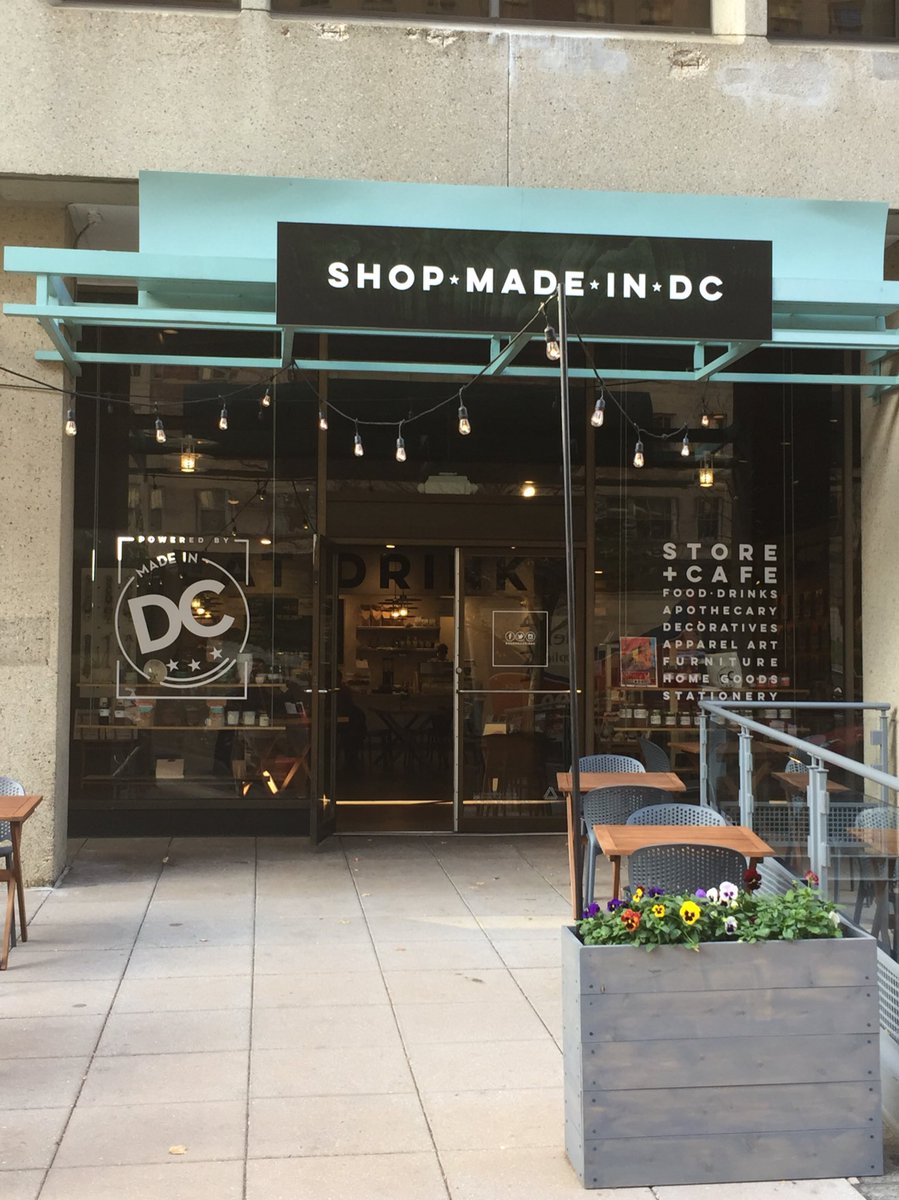 peregrinedc's tweet photo. We’re excited that sibling company @smallplanesdc is now slinging drinks every day @ShopMadeInDC just across from south Dupont escalator. https://t.co/Jav4fkW2W9