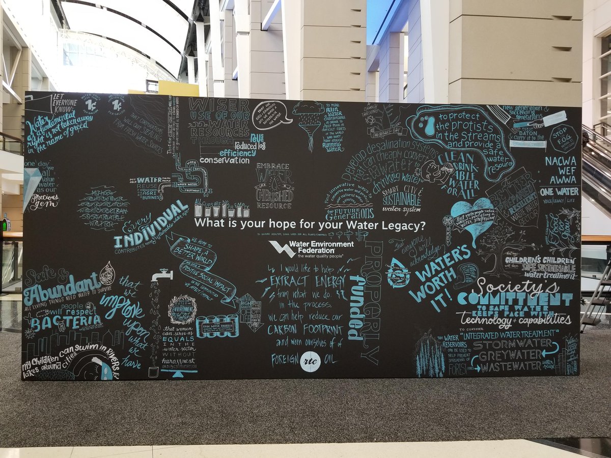 WaterTechOnline's tweet photo. RT @WEFTEC: Did you miss the #mywaterlegacy wall at #WEFTEC17? What is your hope for your water legacy? https://t.co/1OHsD17uQ2