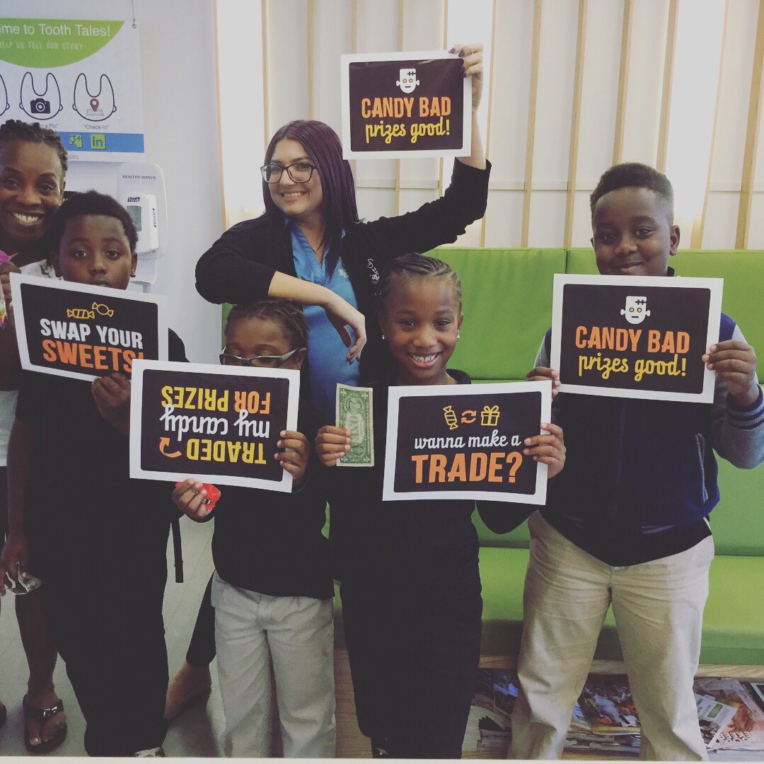 Toothtales's tweet photo. Make The Trade!  Bring in your candy 🍭 and swap it for $$$ Candy buy back is going on til Friday. #makethetrade #candybuyback #nosugarbugs https://t.co/vg2YQwoV8F