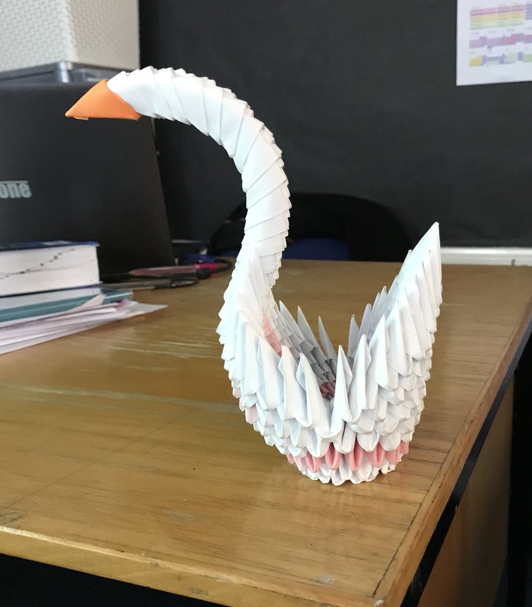 Wow a fantastic origami swan created by one of our year 7 students! #noinstructionsneeded #origami
