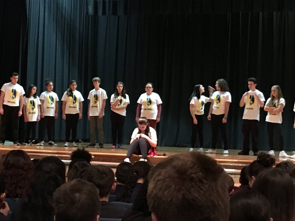 Stand Up and Speak Out performance at JMMS promoting caring, supporting, and acceptance of others.  #weare EHPS @JMMSPRIDE