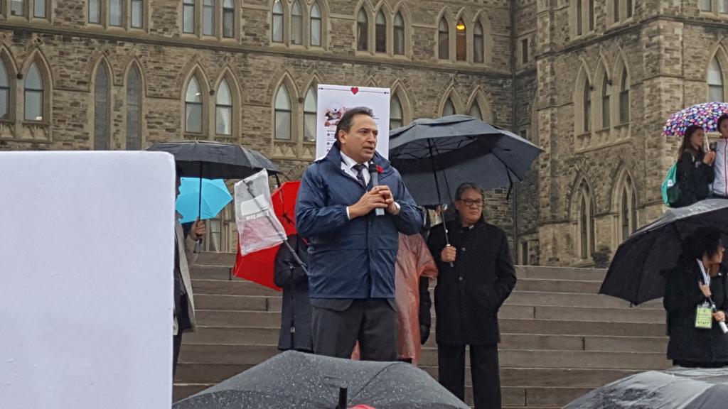 annieforequity's tweet photo. @perrybelgarde from @AFN_Updates and adult high school @OCDSB #fairness4kids national day of action. https://t.co/vjl9PPj1EA