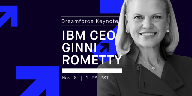 UPetry24's tweet photo. Dreamforce Keynote: Ginni Rometty and Marc Benioff https://t.co/zuICBrelGk https://t.co/TW5CqR87nn