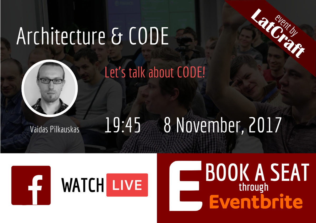 latcraft's tweet photo. A guest speaker from 🇱🇹 Lithuania, @liucijus – will show us how to write more comprehensible code on Nov, 8 @ LatCraft https://t.co/XLFhL9NZ3Z