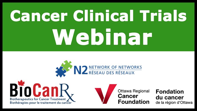 BioCanRx's tweet photo. #BioCanRx is proud to partner w/ @N2Canada &amp; @OttawaCancer to share a webinar on navigating #cancer #clinicaltrials: https://t.co/Z6qDcAHEz4 https://t.co/4brXhkwjnt