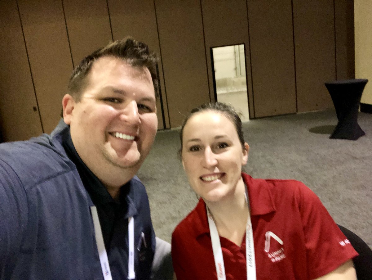 wadamj's tweet photo. @VickiVanDamme &amp; I ready to kick off #PASStv #sqlpass this am with @herdcats “The” Lindsey Allen! https://t.co/sp5vAGOiIp