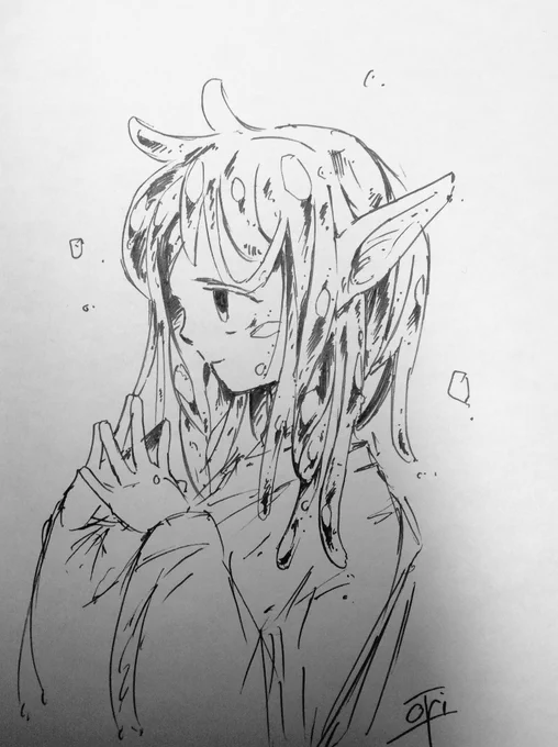 寝る寸前の落書き
お休みなさいませ 