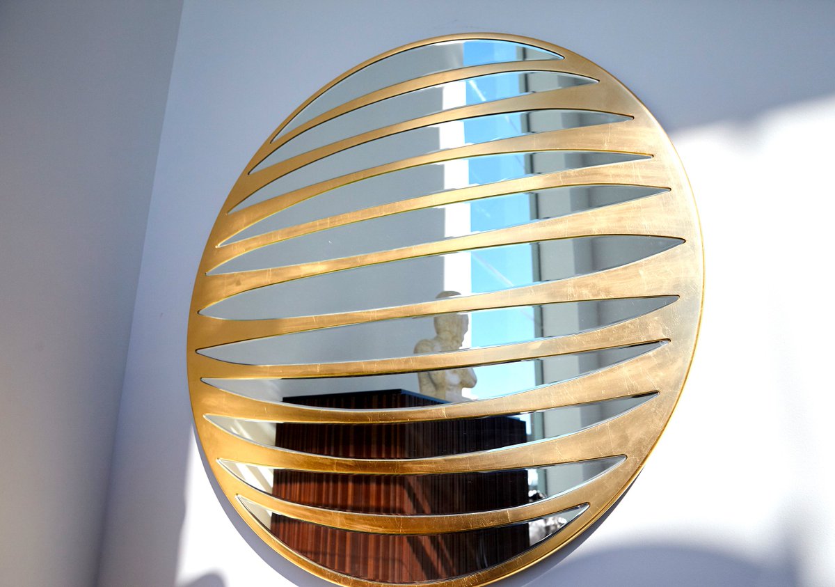 Introducing Op-Art #mirror: 
Discover this piece on our website: bit.ly/2A4Cucu
#christopherguy #furniture #luxury #artdeco #design
