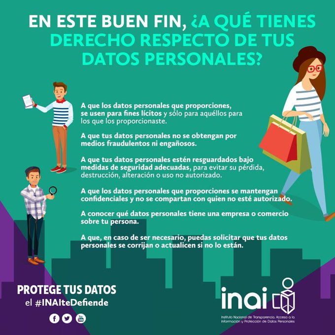 INAI como proteger tus datos en "El buen fin"