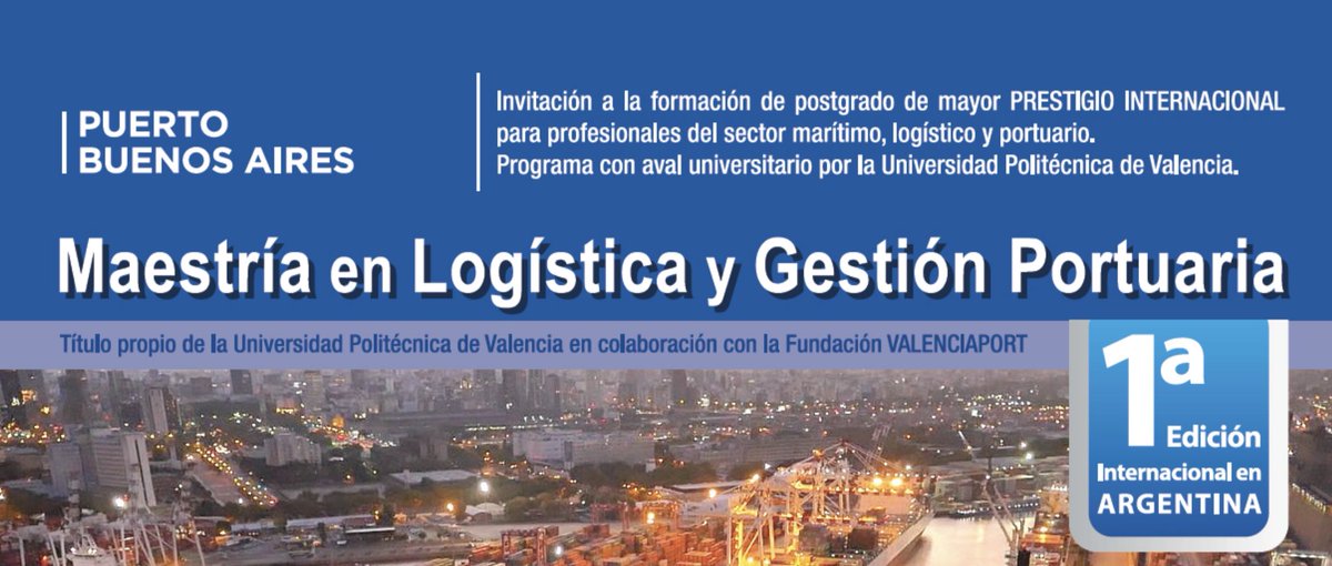 AGPuertos's tweet photo. ¿Sos profesional portuario? Nuestro Centro de Capacitación ofrece una Maestría en Logísitca y Gesti��n Portuaria 👉🏼 https://t.co/GxyeFZkg2K https://t.co/FqxjRm6Zr9