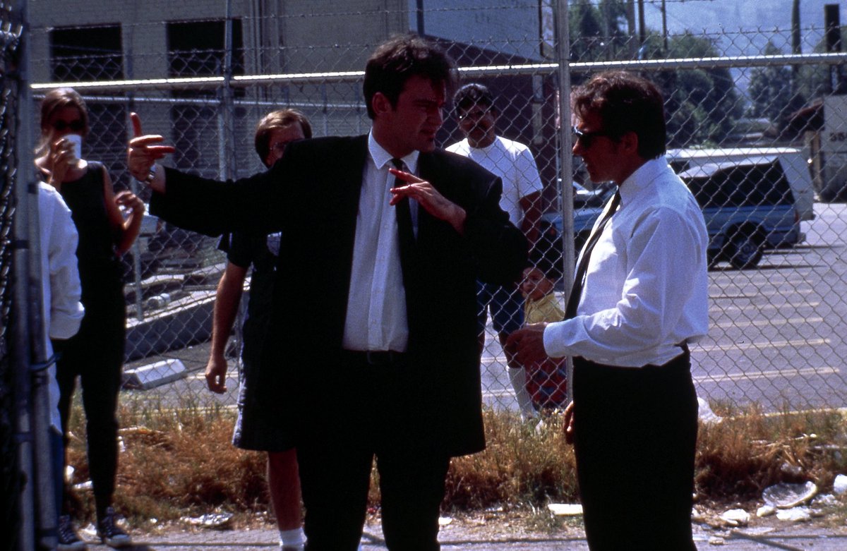 ParamountNetESP's tweet photo. #TBParamount Quentin Tarantino y Harvey Keitel durante el rodaje de #ReservoirDogs

Sábado 22:00 https://t.co/amGXsOszCu